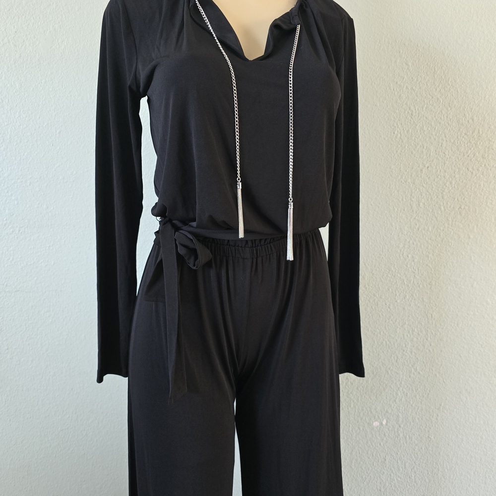 Michael Kors Black Jumpsuit with Silver Details